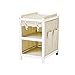 Produktbild Hoppekids MARIE Wickelregal mit 2 Regalböden Teilmassiv mit 2 Rollen an den hinteren Regalpfosten - Inklusive Textilen und Wickelauflage, Holz, weiß / sand, 56 x 73 x 84 cm
