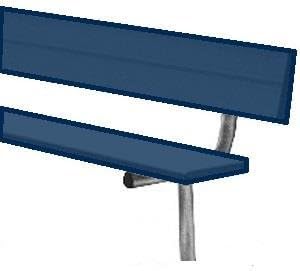 BSN BEPB08CN 75' Permanent Bench without Back, Navy