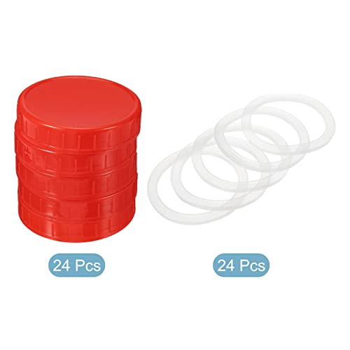 PATIKIL 86mm / 3-1/2" Wide Mouth Plastic Mason Jar Lids - Image 2