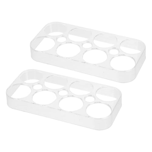 Yardenfun Portauova Trasparente 8 Scomparti in Plastica Per Frigorifero Set 2 Pezzi, Facile Da Pulire, Per Uso Domestico e Esterno