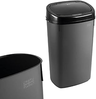 Dihl - UK Made - 50L Anthracite Sensor Bin with Black Sensor Bin Lid Kitchen Waste Dust Bin Automatic Motor