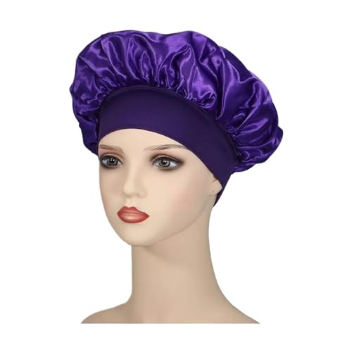 Bonnet de nuit en soie anti-frisottis et casse pour tresses et cheveux bouclés