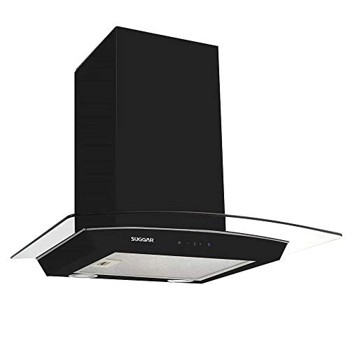 Coifa de parede Esmeralda touch preta 60cm 127V Suggar