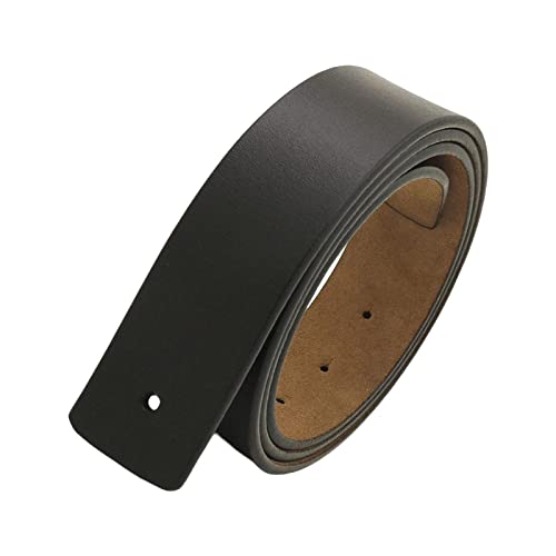 47inch PU Leather Men Belt Strap, No Buckle Casual Dress Belts Decorative Retro Male Waist Belt for Shorts Dress up Stage Props Gifts Pants, Black2