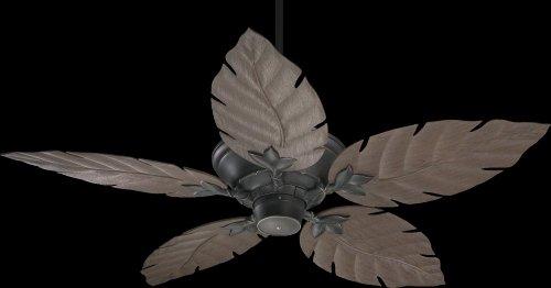 Quorum 135525-95 Tropical/British Colonial Patio Fan From Monaco Collection In Bronze / Dark Finish, 52" #TOP11