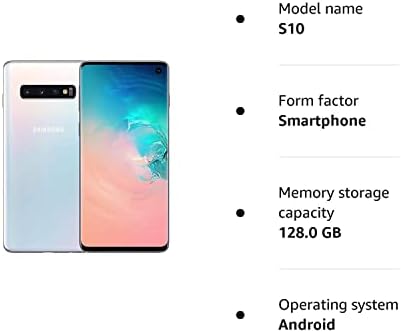 Samsung Galaxy S10 128GB - White - Unlocked (Renewed)
