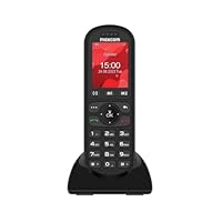 Maxcom MM39D-SE Cordless Mobile Desk Phone for Home and Office use with SIM Card - No Landline Required 2.4 Screen USB-C Desktop Charger - UK Plug - Black
