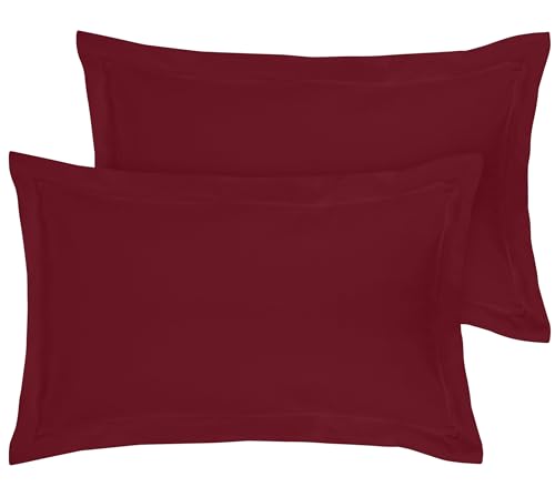 Royale Linens Pillow Shams 2 Pack Queen Size 20X30 Inch - Brushed 1800 Microfiber - Bed Pillow Shams Wrinkle Resistant Super Soft And Cozy- Back Overlap Closure cover