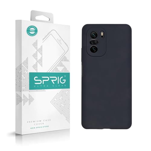 Image of SPRIG Compatible with Mi 11X Premium SilkTone (Liquid Silicone) Back Cover Drop Tested Shock Proof Mobile Case for Men, Women, Boys and Girls with Camera Protection (Charcoal Grey)