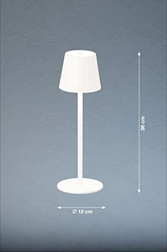 Fh Lighting Lampada Led Tavolo Tropea Con Accu, Bianco Sabbia - 3