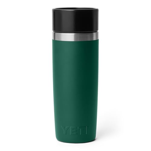 Image of YETI Rambler 16 oz Travel Bottle, Stainless Steel, Vacuum Insulated with Leakproof Commuter Cap, Black Forest Green