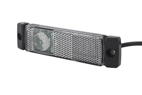 HELLA Luce di posizione - LED - 24V - Montaggio, esterno/Raccordo a vite - ADR/GGVS - Colore diffusore luce: cristallino - Spina: estremità del cavo aperta - anteriore - 2PG 011 422-091