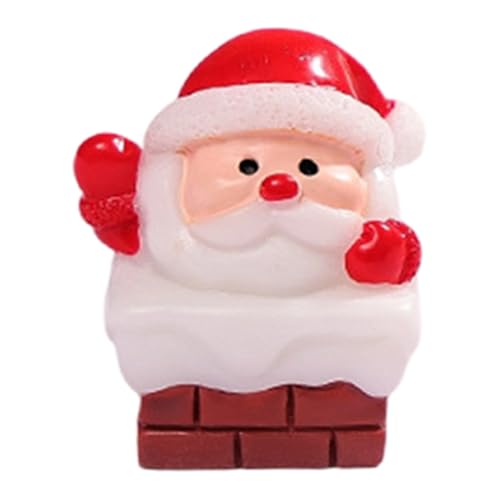 Tuxxjzm Mini figura de Papá Noel | Decoración de figura de estante de Navidad | Papá Noel de Navidad coleccionable para jardín, cocina, estante de mesita de noche, decoración de salpicadero de coche