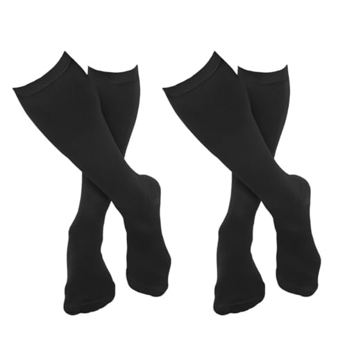 Kit 2 Pares de Meia Kendall 3/4 Masculina Média Compressão 1802 Preto - M