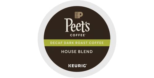 Peet's Coffee & Tea Coffee Decaf House Blend K-Cup Portion Pack for Keurig K-Cup Brewers, 88 Count
