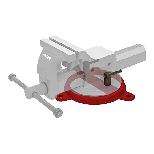 STIER Plateau tournant pour étau parallèle taille 125, 360°, fer forgé, plateau étau,