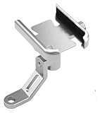 GPS Navigatorhalterung GPS-Halterung Für Motorrad Fahrrad Telefonhalter Handy-Ständer Moto Rückspiegel Lenkermontage Vorne Fest(Silver Mirror Mount)