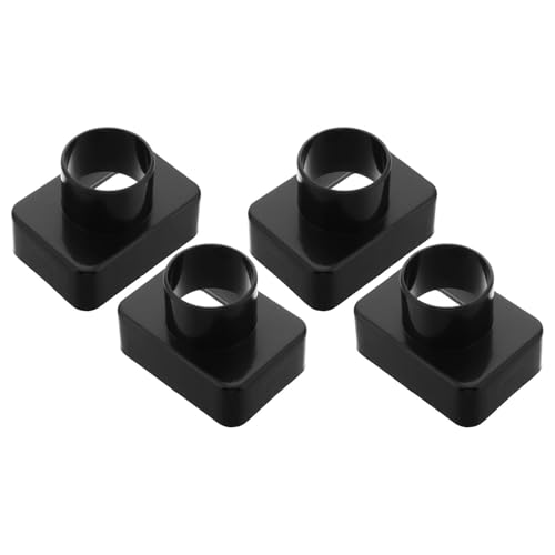 FUNOMOCYA 4 Piezas Caja De Tubo De Salida De Aire Rejilla Ventilación Aire Acondicionado Automóvil Accesorios Para Automóviles Adaptador De Plomería Black