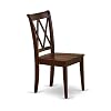 East West Furniture CLC-MAH-W Clarksville Dining Chairs - Double Cross Back Solid Wood Seat Chairs, Set of 2, Mahogany #4