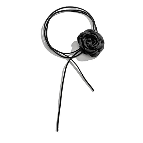 Collier ras de cou grande rose GHIC pour mariée et grandes occasions