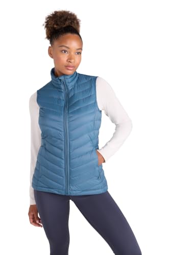 Image of Mountain Warehouse Featherweight Womens Down Gilet - Lightweight Ladies Gilet Vest, Water Resistant Bodywarmer - Spring Summer, Travelling, Holiday, Outdoors Teal 12