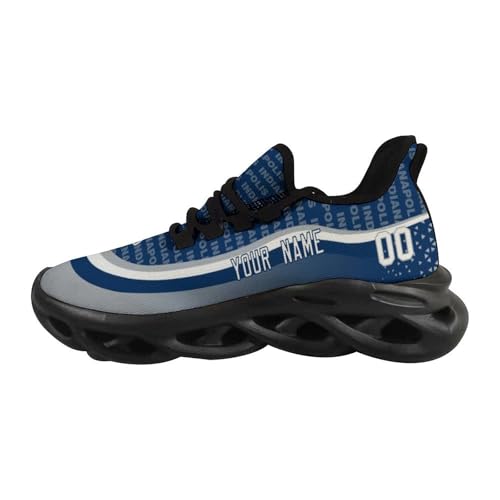 Custom Football Sneakers Personalized Name Number Workout Breathable Football Slip-on Shoes Fans Gift for Men Women3