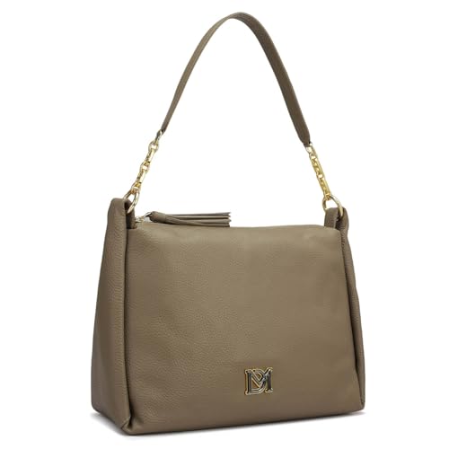 Image of Da Milano Leather Grey Leather Hobo (Medium)