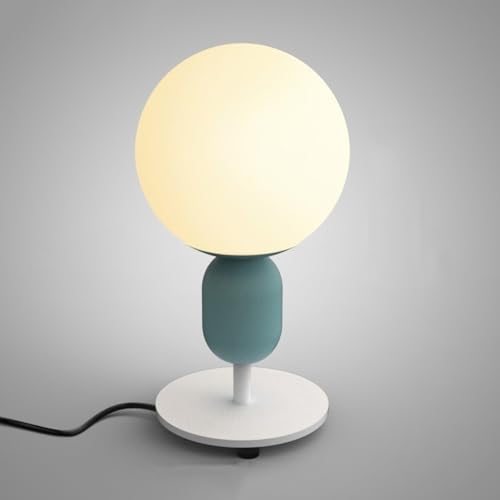 Genérico Lámpara de escritorio nórdica moderna con pantalla cristal, ideal for leer en habitaciones invitados, dormitorios, salas estar o hoteles