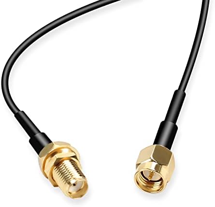 3M Antenna SMA Extension Cable,SMA Male to SMA Female Bulkhead Mount RG174 Antenna Extension Cable 9.84ft Lead for 4G LTE Router Gateway Modem Mobile Cellular Receiver (2 Pieces)