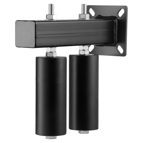 VEVOR Schiebetor-Set 260 x 257 x 102 mm, Laufrolle-Hardware-Set mit T-Halterung, universell verstellbare Schiebetorrollen, robuste schwarze Schiebetor-Führungsrolle für Schiebetore und Rolltüren