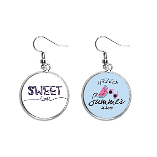 Pendientes de sandía estilo cita dulce amor joyitas de verano 1