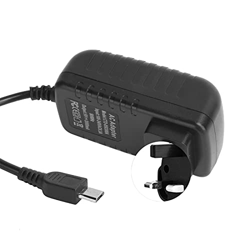 for Raspberry Pi Power Supply with Integrated Micro USB Adapter and Switch Button, 5V 3A (UK Plug)