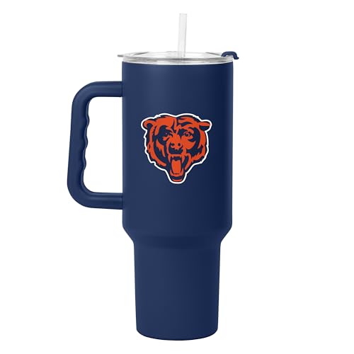 FANMATS NFL Chicago Bears Stainless Steel 40 oz Handle Tumbler — 40 Fluid Ounces | Team Color | Straw & Lid Included