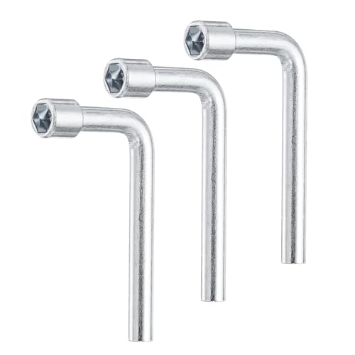QUARKZMAN 3 Piezas Llave De Vaso Hexagonal En Ángulo En Forma De L 7mm Métrica De Acero Al Carbono De Un Solo Extremo Llave De Vaso De 6 Puntos Para Reparación General Mantenimiento