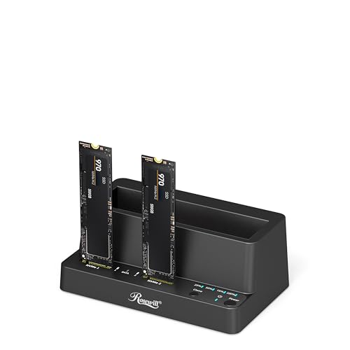 Image of Rosewill M.2 NVMe & SATA SSD / 2.5 inch & 3.5 inch HDD Hard Drive Cloner & Reader Docking Station, USB 3.2 Gen 2x1 10Gbps, Triple Bay, Offline Cloning, Tool-Free - RS-N2S-CL