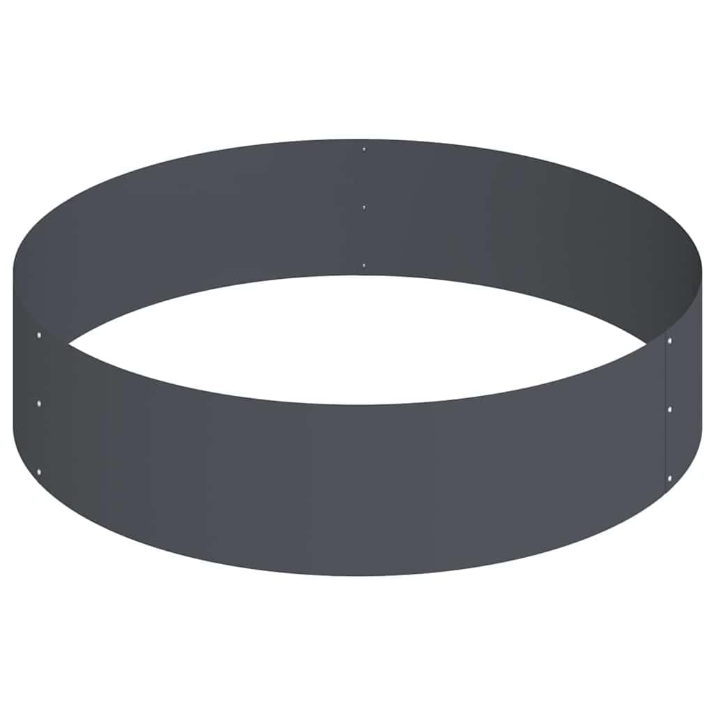 vidaXL Doniczka ogrodowa Antracyt 90 x 90 x 20 cm Stal zimnogięta, Ogród i taras, nowoczesny okrągły doniczka, wytrzymałe metalowe pojemniki, stal, dekoracja na zewnątrz