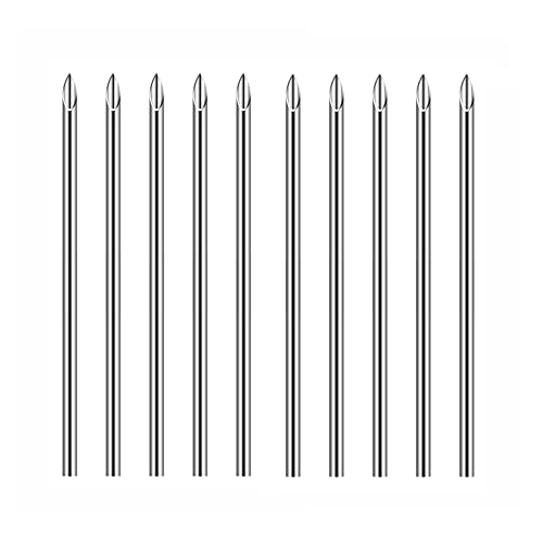 ATOMUS 100pcs aguja de punción estéril 16g aguja desechable de punción papilar auricular acero inoxidable