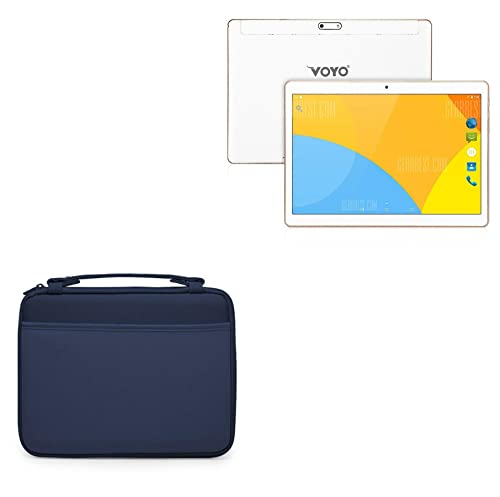 BoxWave Case Compatible with Voyo Q901HD - Hard Shell Briefcase, Slim Messenger Bag Briefcase Cover Side Pockets - Navy