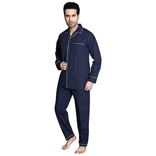 Image of Men's Cotton Solid Night Suit