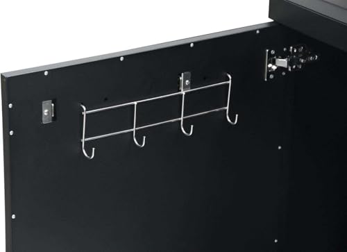Cozze® Cuisine d’extérieur 180 avec Plan de Travail INOX – Module Cuisine extérieur modulable, 3 Portes, Poubelle intégrée, Support 2 Bouteilles de gaz, 6 roulettes, Charge 150 kg – vue 7