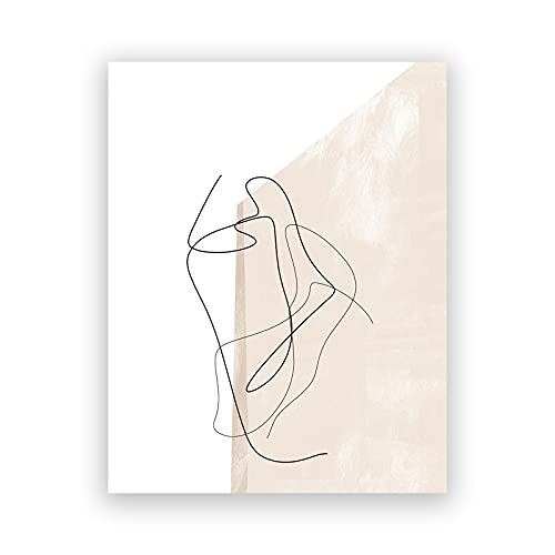 ZGMJ Leinwandbild Malerei Abstrakte Strichzeichnung Kunstdrucke Moderne Wandkunst Leinwand Malerei Minimalistischen Stil Poster Wohnzimmer Dekor (Color : PC796, Size (Inch) : A1 60x84 cm No Frame) Cover