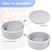 TRENDBOX Foam Ball Pit for Toddlers, 35x11 inch Soft Baby Ball Pit with Washable Velvet Cover (Balls not Included)- Grey