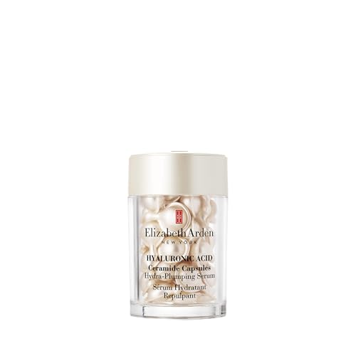 Elizabeth Arden - Cápsulas de Sérum Ácido Hialurónico y Ceramidas, con Extracto de Jengibre, Hidratan y Redensifican la Piel, Efecto Antiedad y Reafirmante, Monodosis, Aplicar 1 al Día, 30 Cápsulas