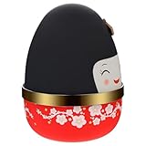 BESPORTBLE Japanische Spieluhr Puppe Rotierend mit Melodie Puppenschmuck Dekoratives Wohndekor für Schreibtisch und Regal Rosarot