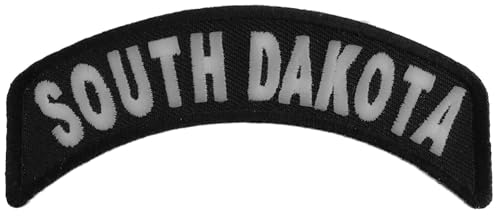 South Dakota Patch - 4x1.75 inch. Embroidered Iron on Patch