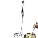 Fravsiu Kartoffel-Masher aus Metall, Edelstahl-Mascher,Smasher Bohnen | Kartoffelhonig nicht geschlitzt aus Edelstahl zum Kochen von Fleisch für Lebensmittel