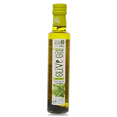 Extra natives Olivenöl verfeinert mit Basilikum 250ml aromatisches Basil Oil Oliven Öl Basilikumöl aus Kreta Griechenland Cover