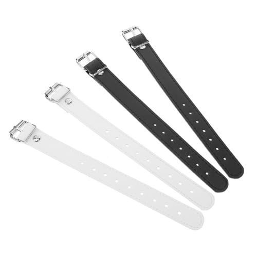 Gogogmee 2pairs Adjustable Artificial Leather Bike Basket Strap Sturdy and Front Container Fastening Belt for Cycling for Bicycles