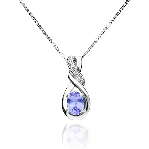 Gin & Grace 925 Silver Blue Tanzanite Pendant Cover