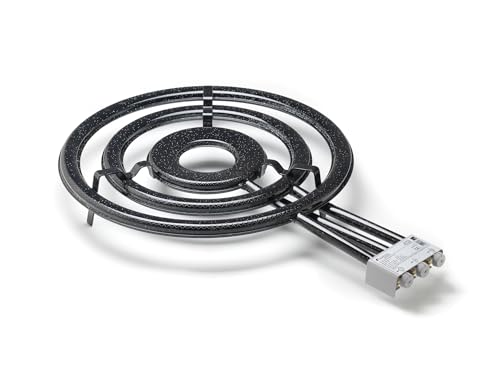 FLAMESVLC Paellero de gas Butano 28 mbar/Propano 37 mbar Modelo T-700 Gama Alta Tubo plano.